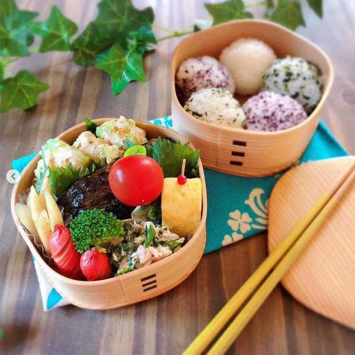 曲げわっぱ まげわっぱ 弁当箱 梅花 2段 二段 約320cc450cc 国産 日本