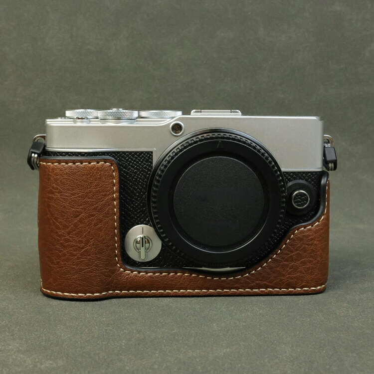 OLYMPUS PEN E-P7 ケース カメラケース PUレザーハーフケース ハーフ