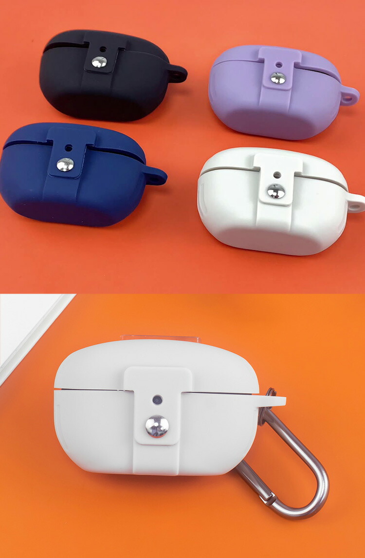 SONY WF-1000XM5 ケース シリコン シンプル カラビナ付き ストラップ