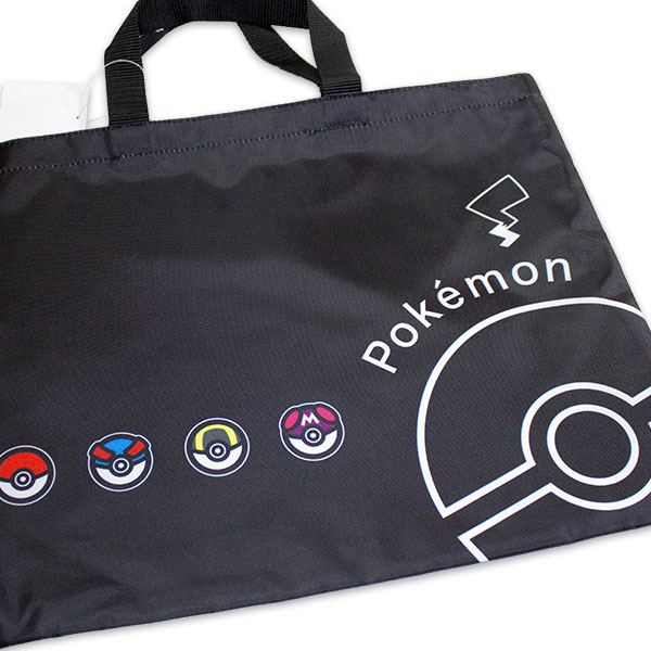 Pokemon（ポケモン） 送料無料 レッスンバッグ 黒 モンスターボール柄