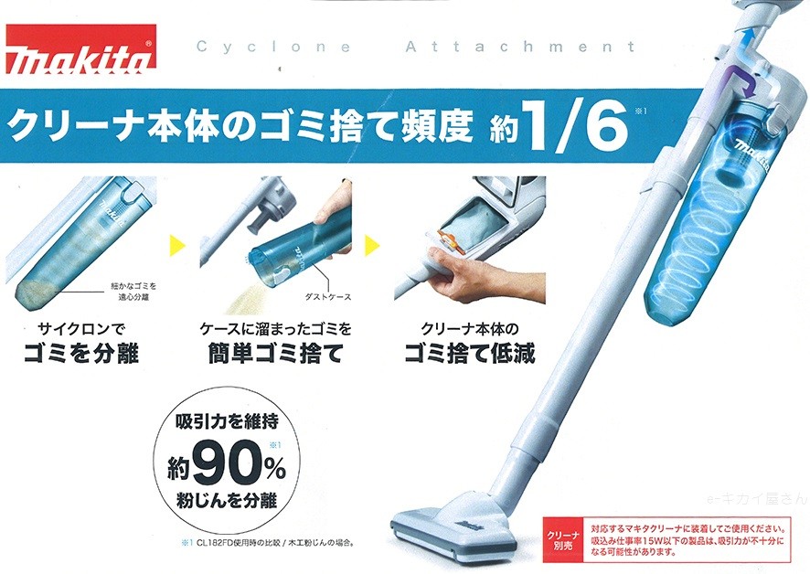 マキタ（makita） 【サイクロンアタッチメントセット】マキタ 10.8V