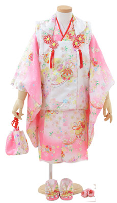 七五三 女の子 3歳 着物セット 被布セット 全6色 箱なし 着物 被布