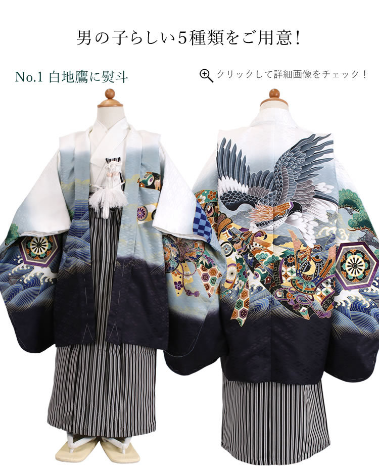 七五三 5歳 男児 着物 羽織袴 アンサンブル 11点セット 羽織 袴 セット