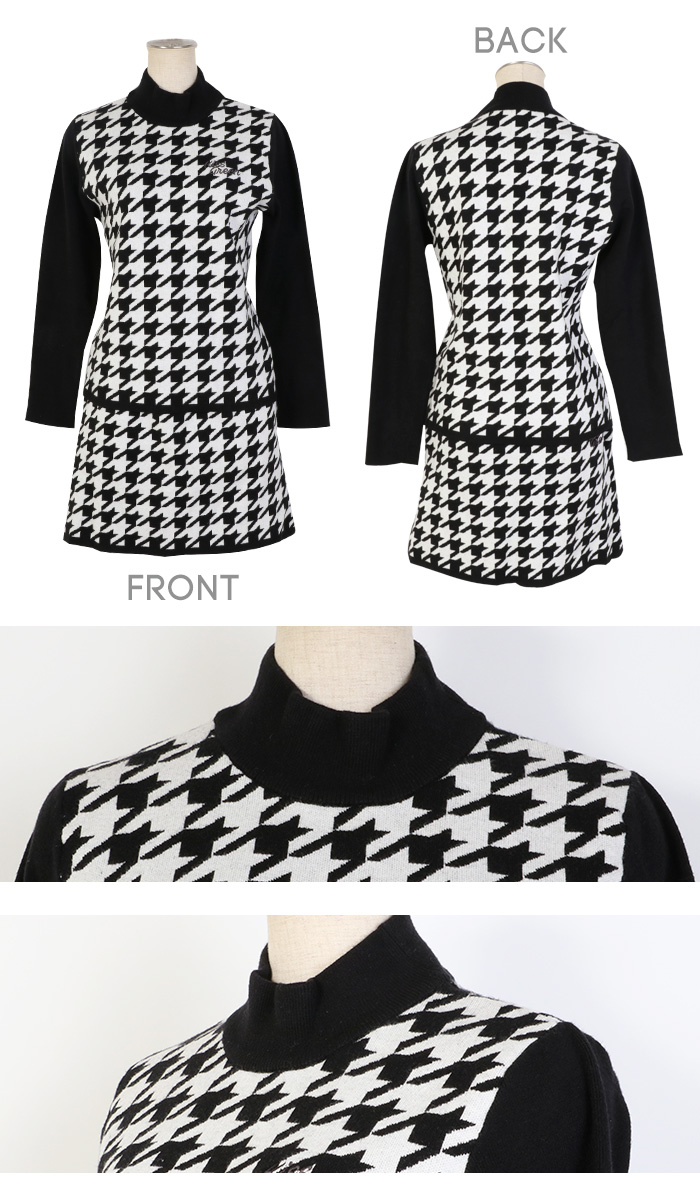 KISS ON THE GREEN（キスオンザグリーン） 千鳥格子柄ジャガードニット