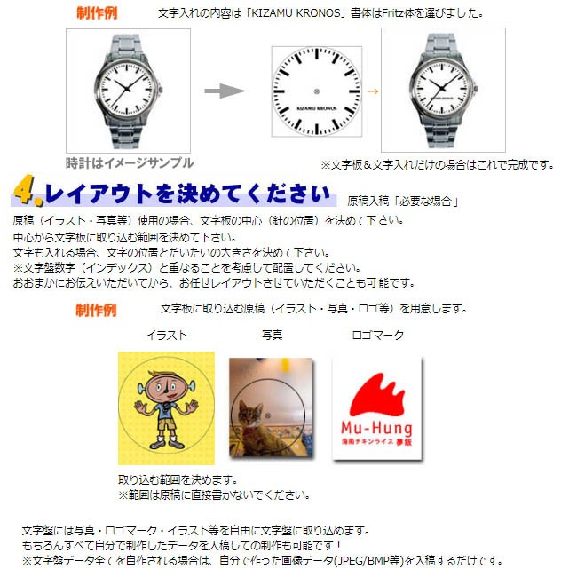 セミオーダーメイド・オリジナルナースウォッチ｜写真・ロゴ・イラスト