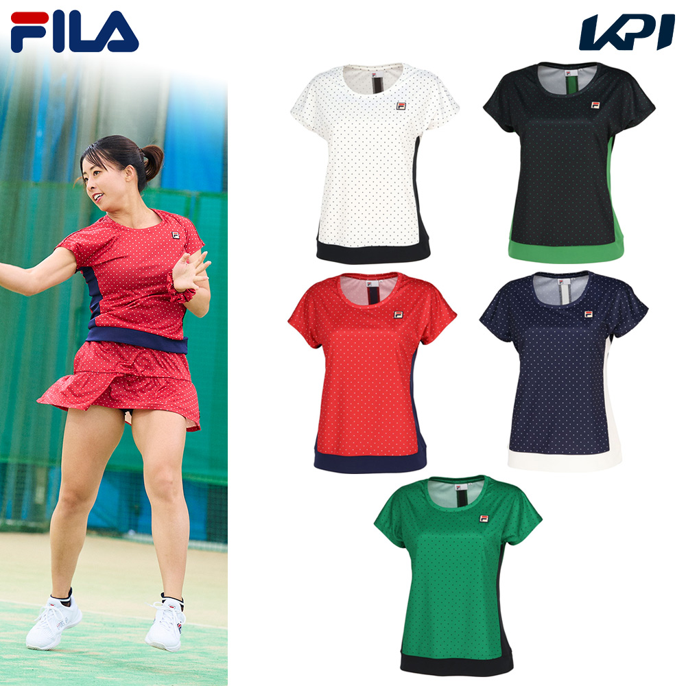 FILA（フィラ） テニスウェア レディース ゲームシャツ サイドライン