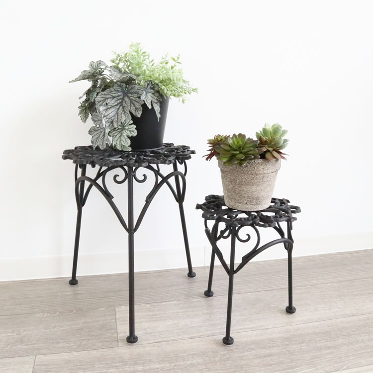 フラワースタンド 2個セット 花台 ガーデンラック アイアン
