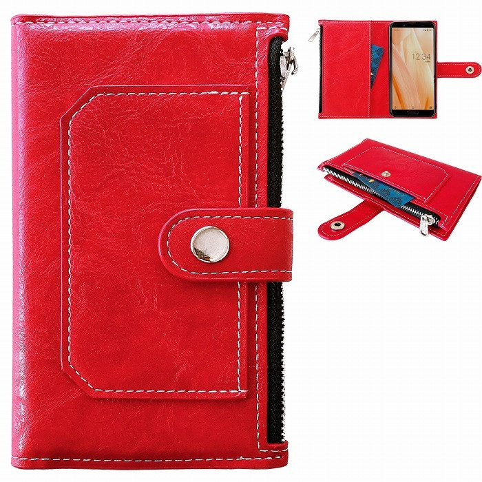 iPhone XR ケース 手帳型ケース カバー 手帳型 チャック付き財布