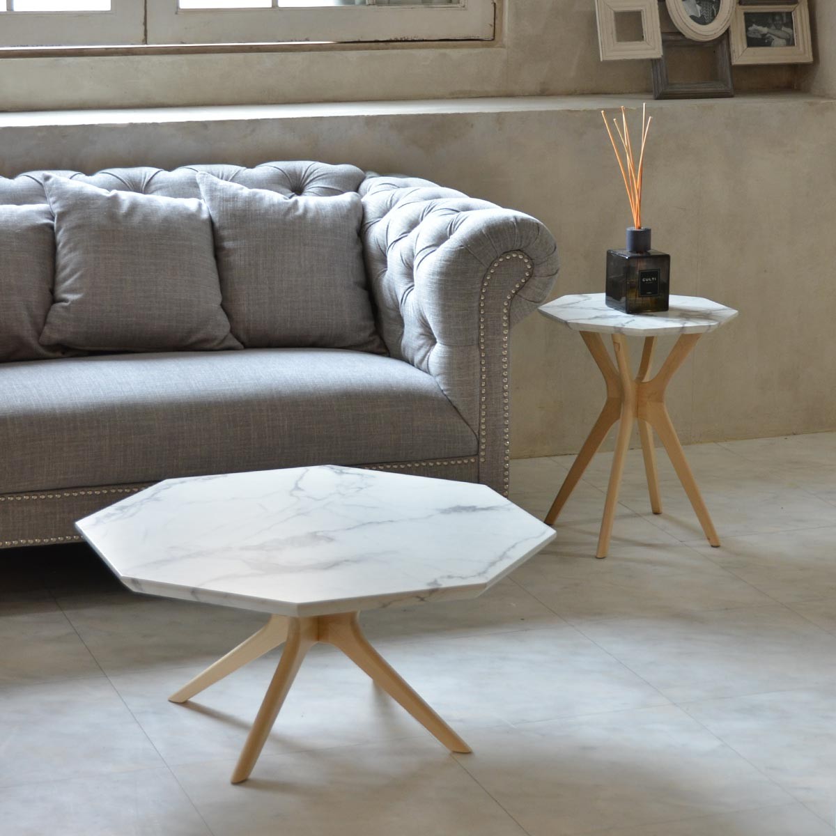 センターテーブル テーブル ローテーブル おしゃれ 大理石風 木製 北欧