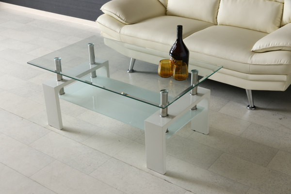 不二貿易（Fuji Boeki） センターテーブル 幅100cm ガラス テーブル