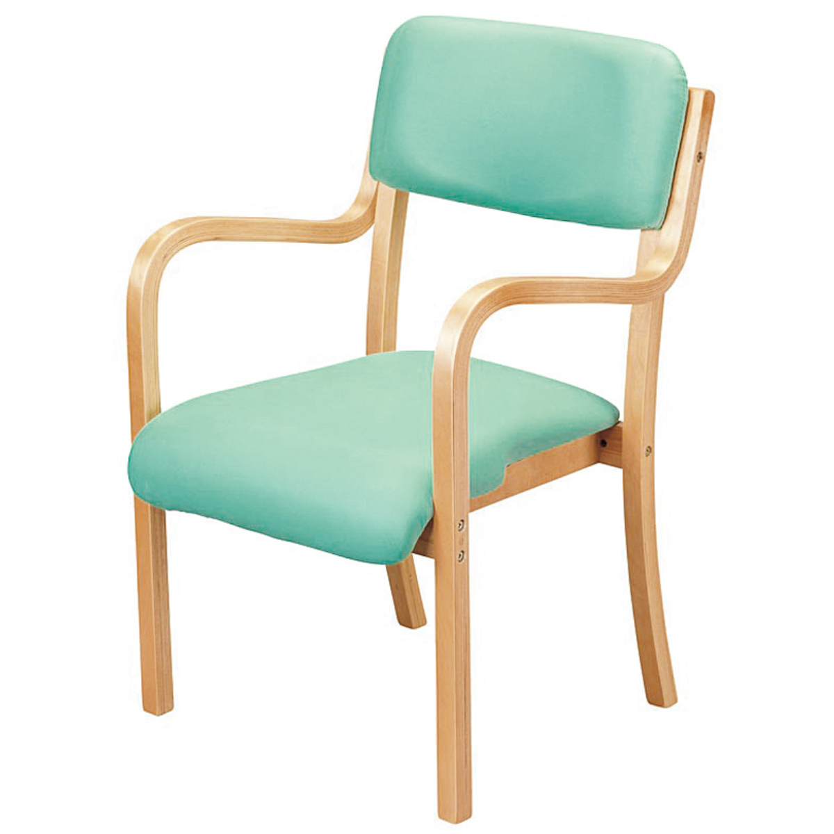 チェア 3脚セット 座面高42cm フランコ 木製 肘掛け スタッキング