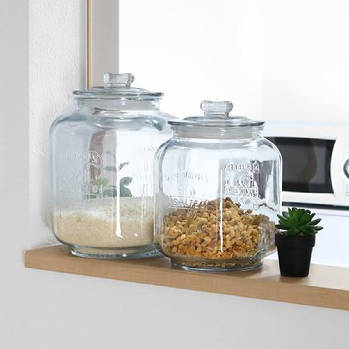 保存容器 5L ガラスクッキージャー ガラス （ キャニスター ガラス保存