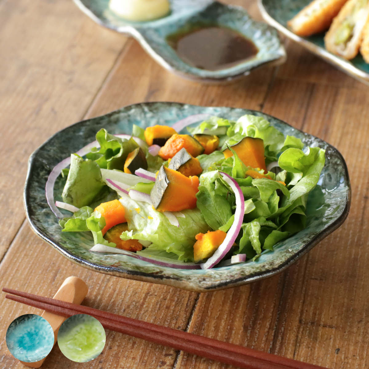 ボウル 18.5cm サラダボウル 浅鉢 KANADE 陶器 （ 電子レンジ対応 鉢