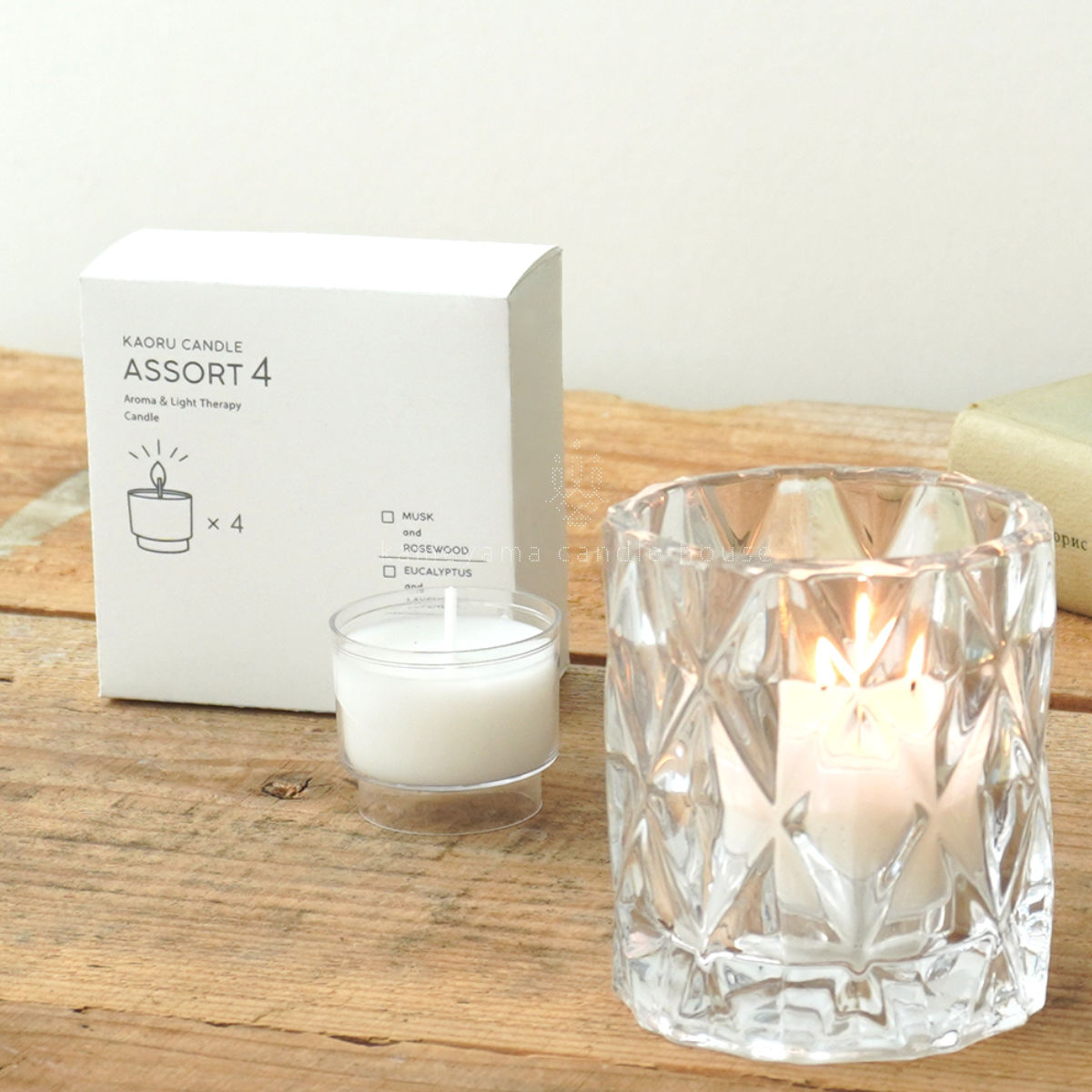 カメヤマキャンドル アロマキャンドル 香るキャンドルアソート4 4種