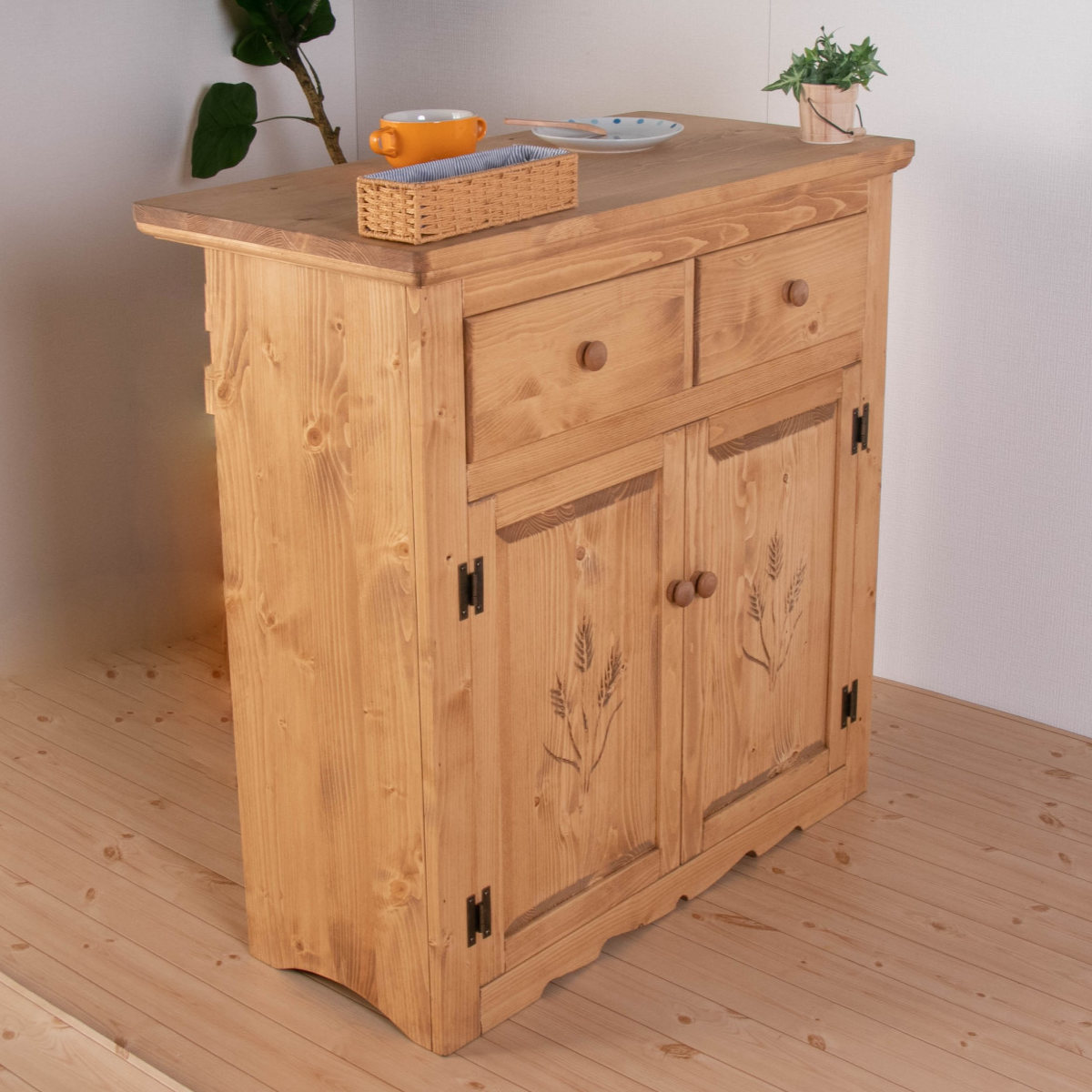 バーカウンター カントリー調 パイン材 Farmer 幅90cm （ カウンター