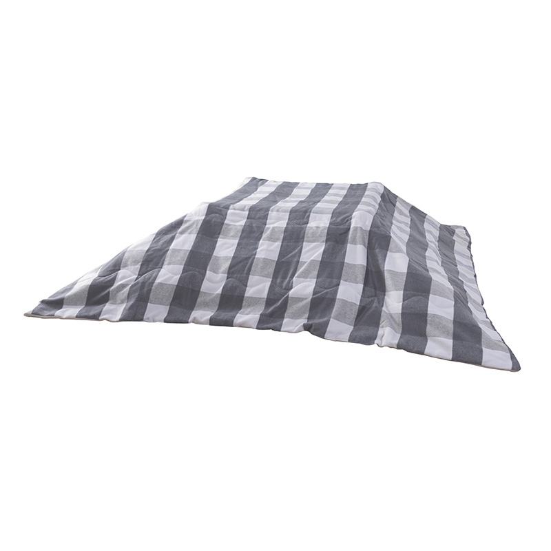 東谷 こたつ掛け布団 正方形 190×190 布団単品 チェック柄 柄 青 白