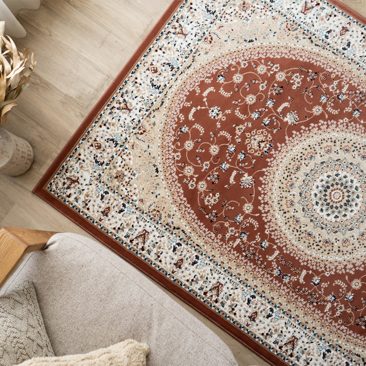 サヤンサヤン 絨毯 カーペット 6畳 用 高級 ラグ ペルシャ絨毯 柄 高