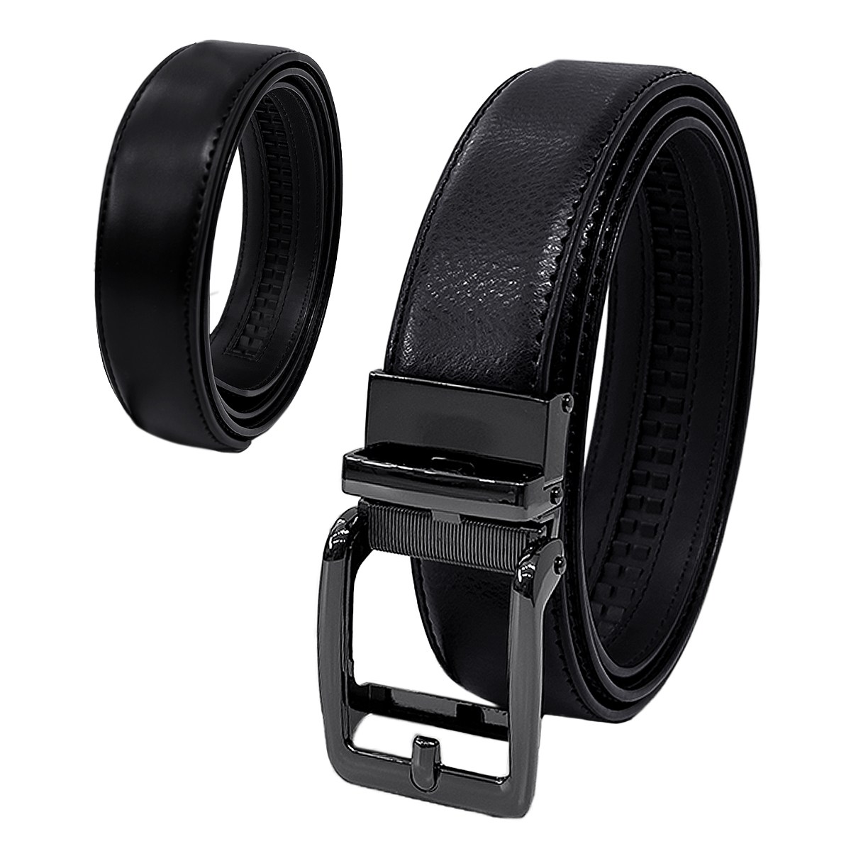 GISELLE ベルト メンズ 穴レス 本革 オートロック ビジネス 大きい