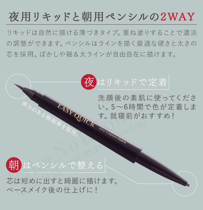 2本セット 2Wayアイブロウペンシル イージークイック アイブロウ