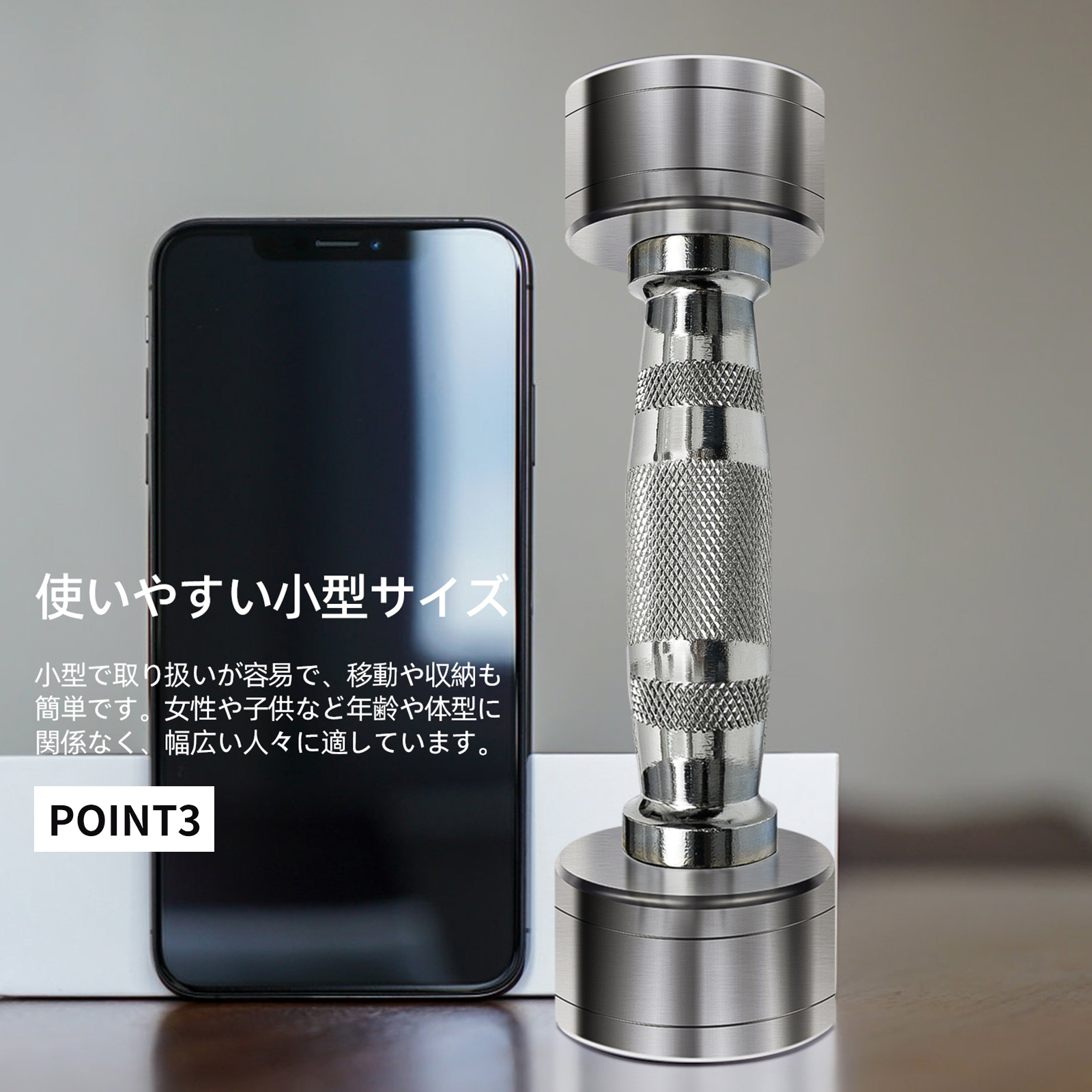 RITFIT ダンベル ステンレス製 ステンレスダンベル 2 4 6 8 10 12 14