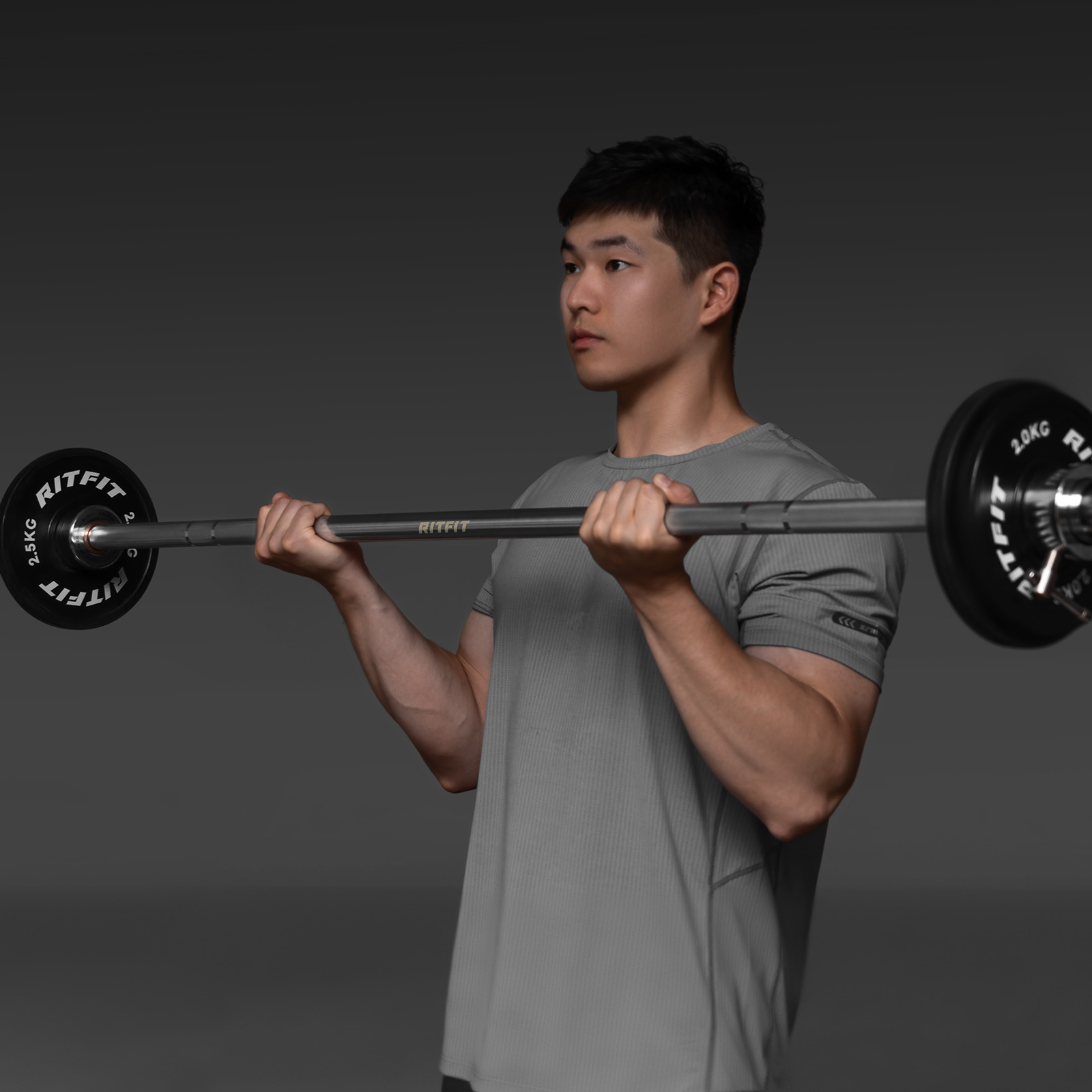 RITFIT オリンピックバーベル 220cm 耐荷重900kg バーベルシャフト