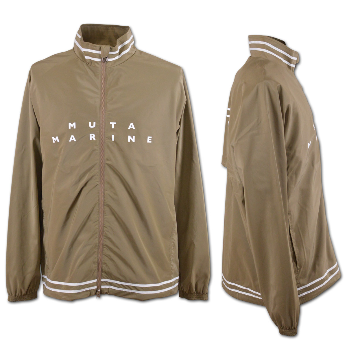 muta ブルゾン メンズ 秋冬用 黒 ベージュ M L ムータ マリン