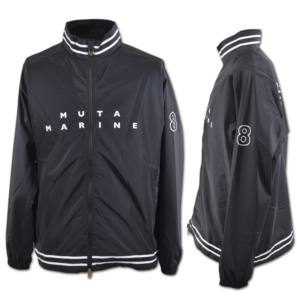 muta ブルゾン メンズ 秋冬用 黒 ベージュ M L ムータ マリン