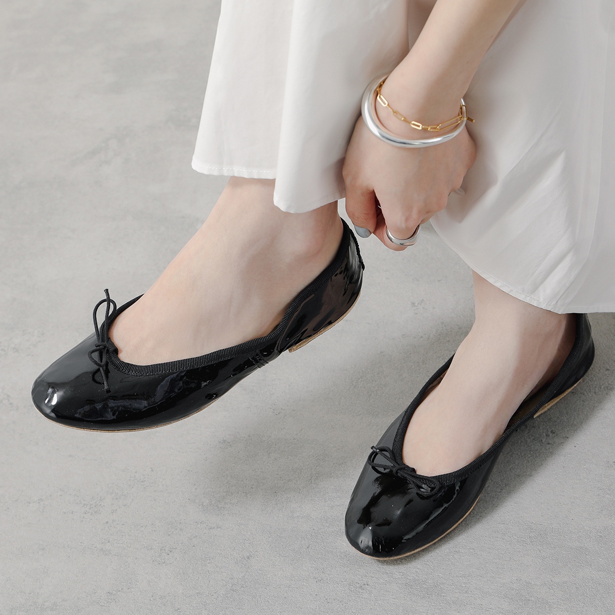 E.PORSELLI PORSELLI ポルセリ バレエシューズ BALLERINE 95 PATENT