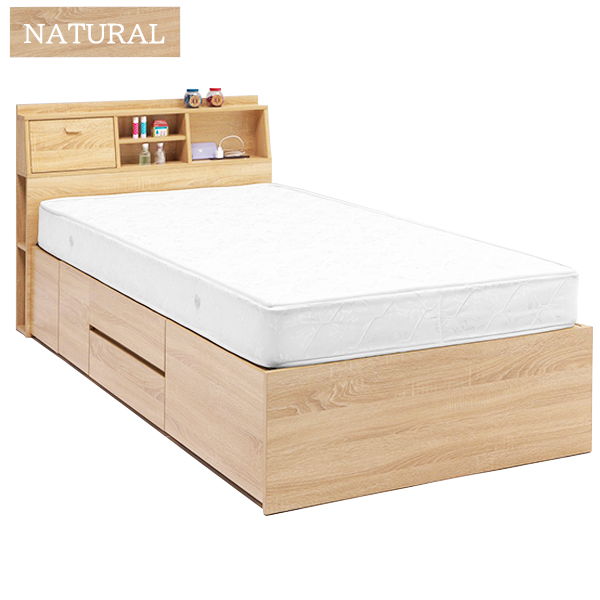 ベッド シングルベッド ボックスタイプ シングルサイズ ナチュラル