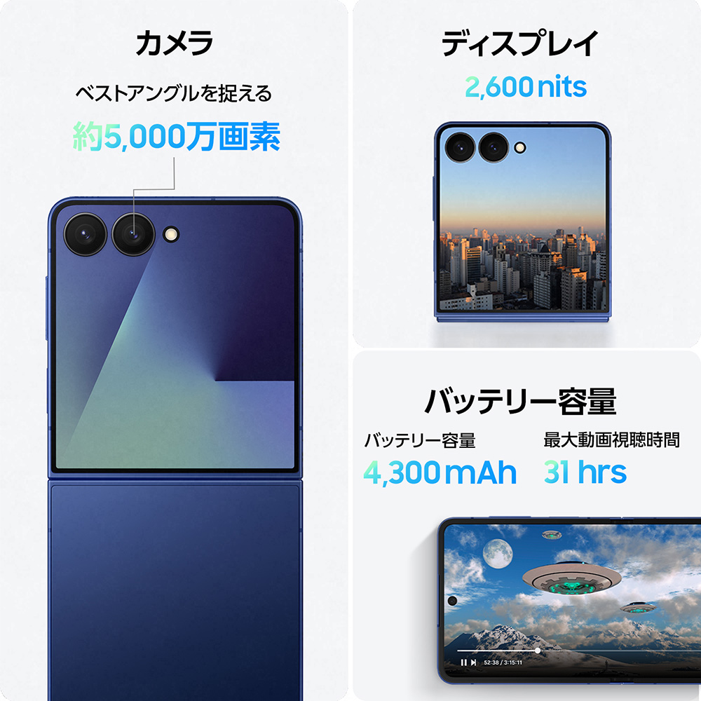 Galaxy Z 【Samsung公式】Samsung Flip7 512GB AI対応 SIMフリースマホ