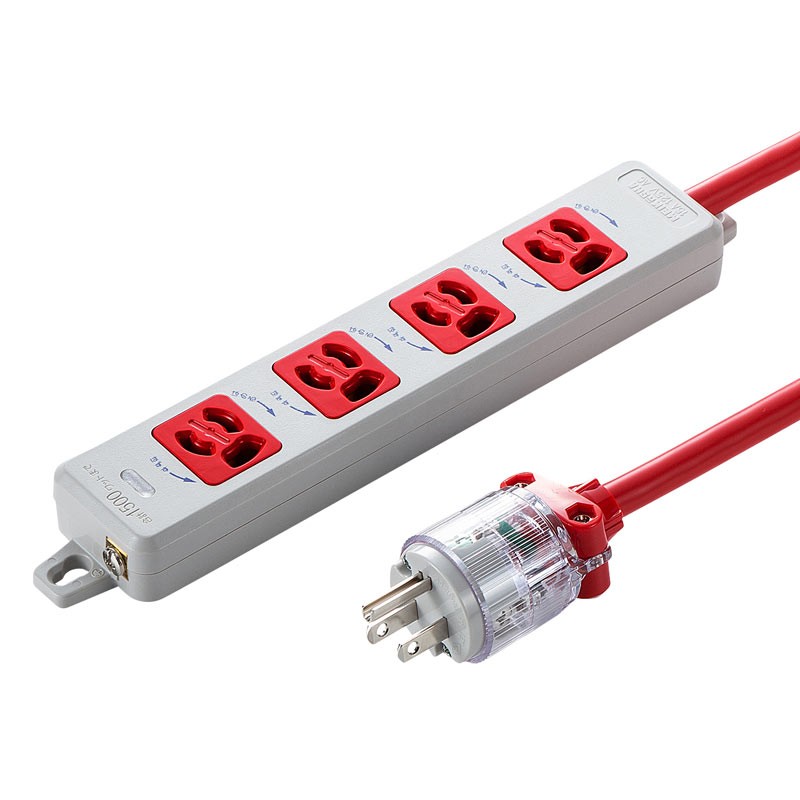 SANWA SUPPLY（サンワサプライ） 医用接地プラグ付き電源タップ 3P 4