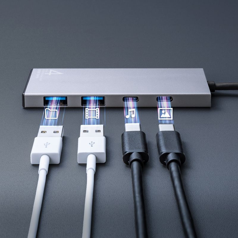 サンワサプライ USB-COVK11 4ポート USBハブ SANWA SUPPLY