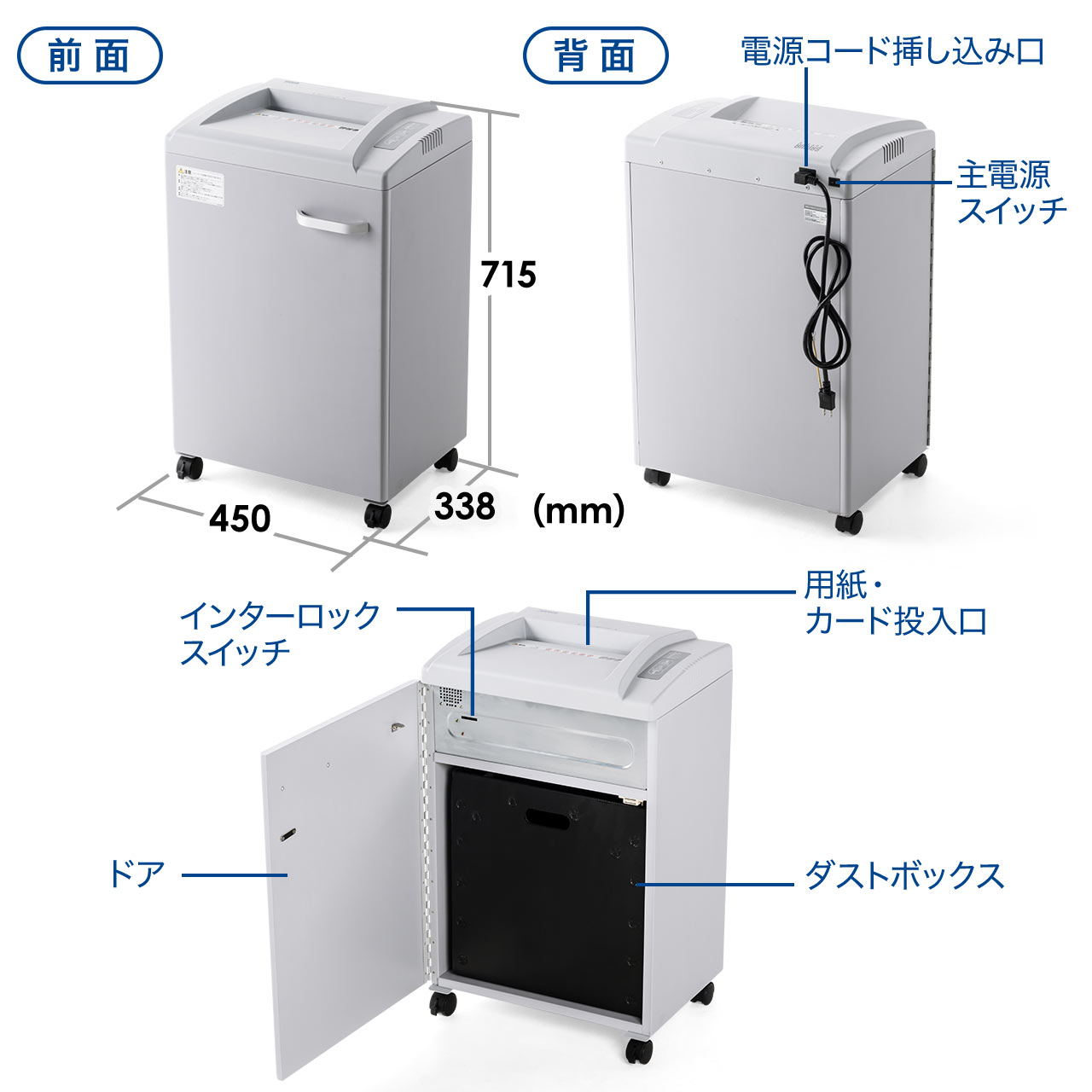 SANWA SUPPLY（サンワサプライ） シュレッダー 業務用 シュレッター