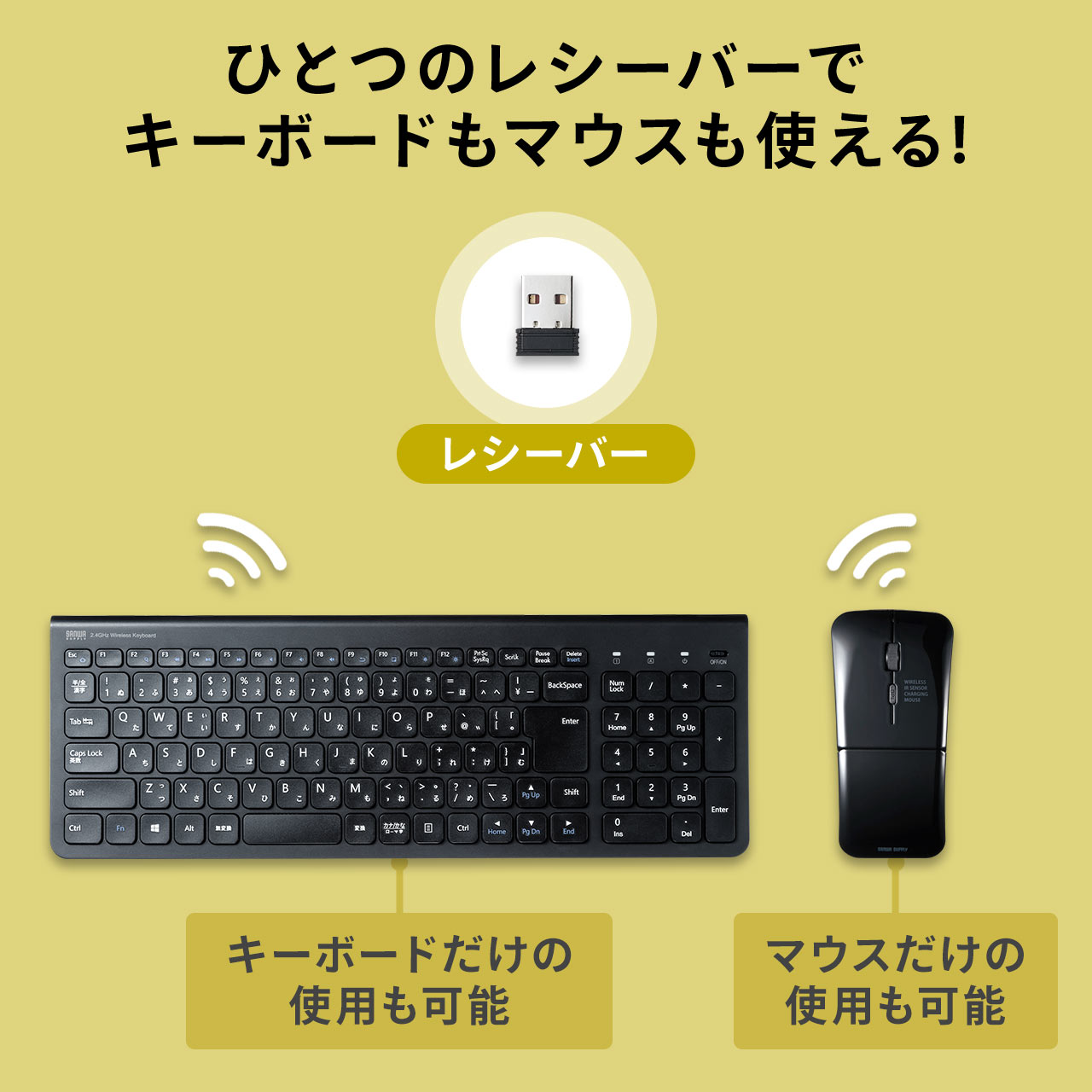 SANWA SUPPLY（サンワサプライ） キーボード マウスセット ワイヤレス