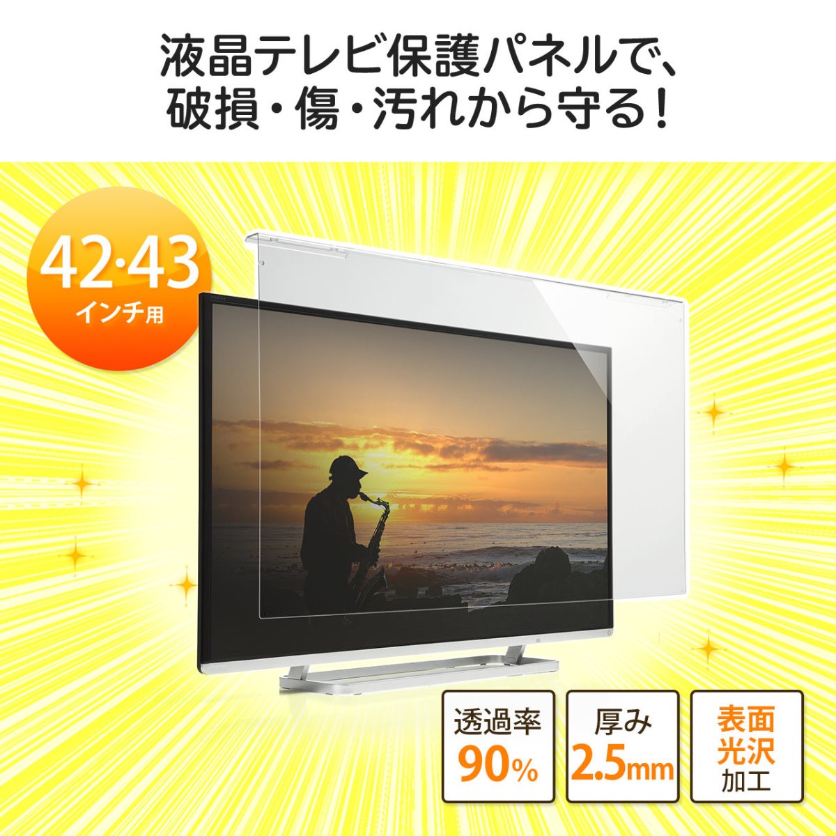 SANWA SUPPLY（サンワサプライ） テレビ 保護パネル 液晶テレビ TV
