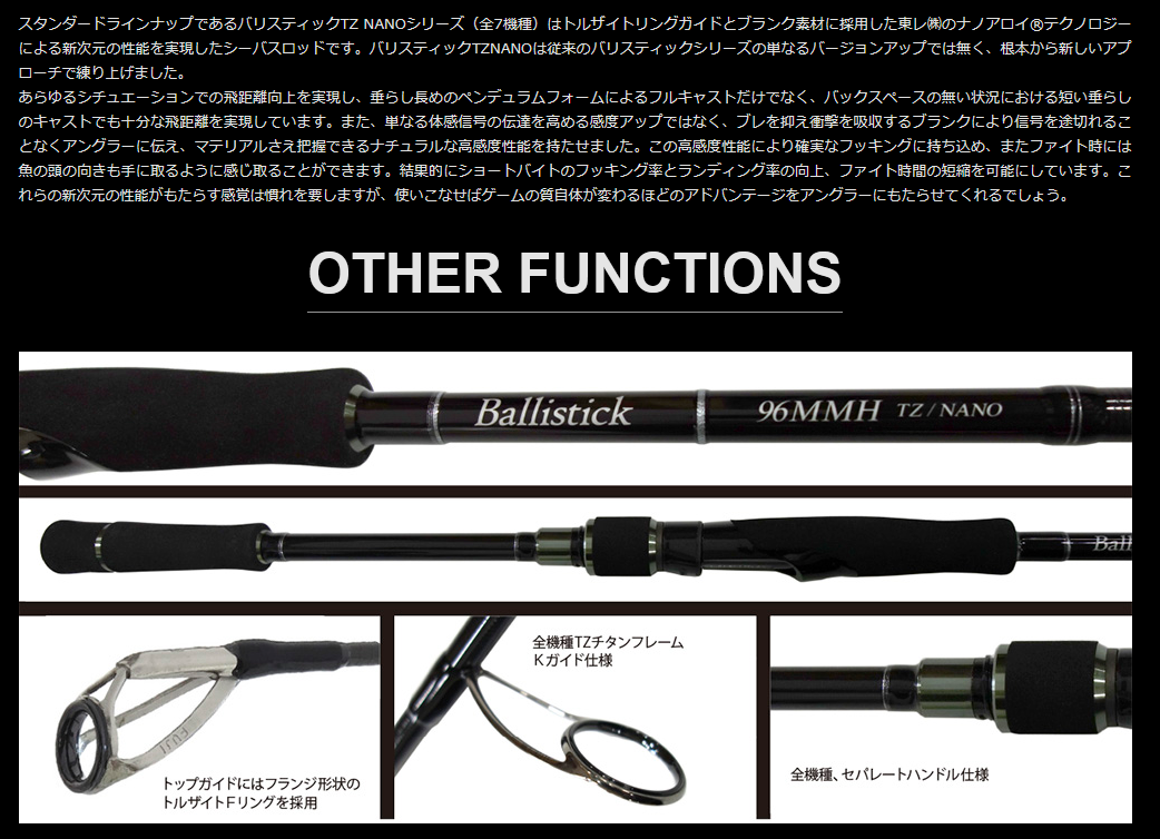 ヤマガブランクス バリスティック 86M TZ／NANO : 釣具屋