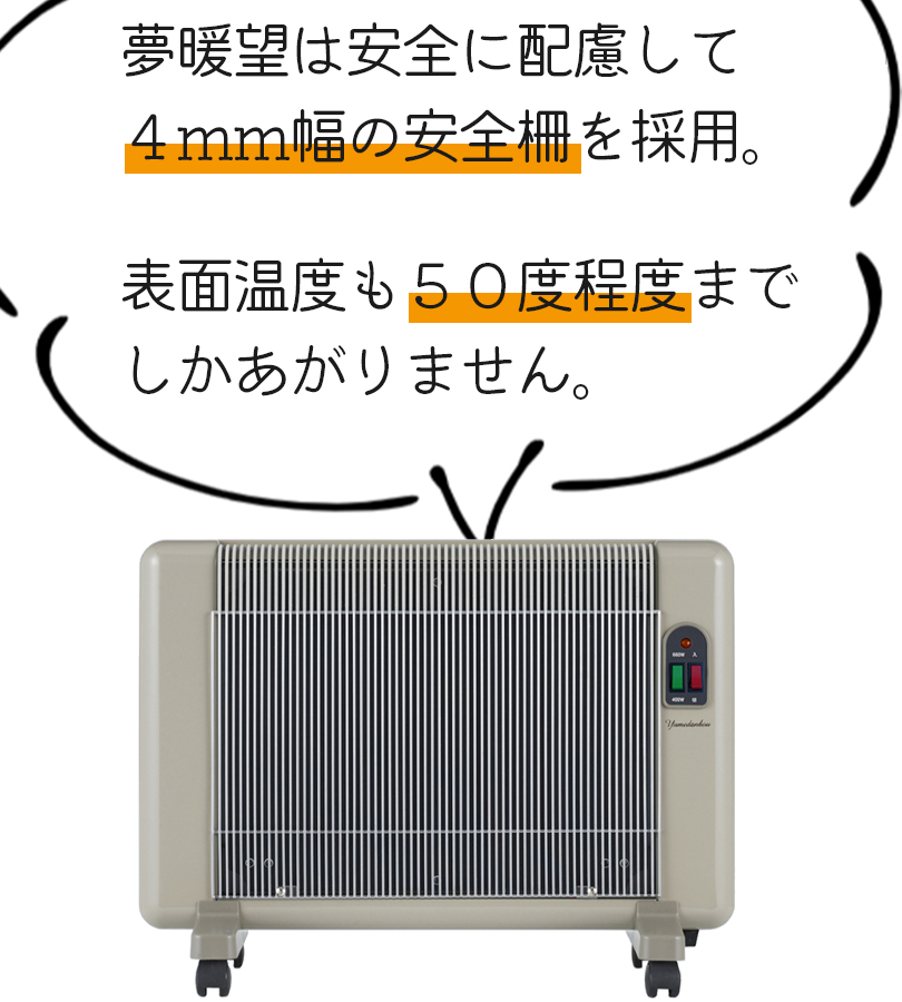 パネルヒーター 暖房器具 夢暖望 660型 ベージュ 遠赤外線パネル