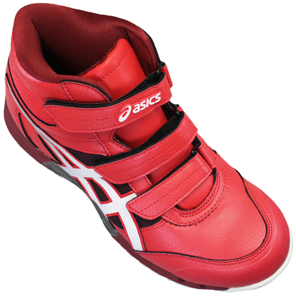 ウィンジョブ アシックス CP308 AC ブラック ホワイト レッド 黒 白 赤