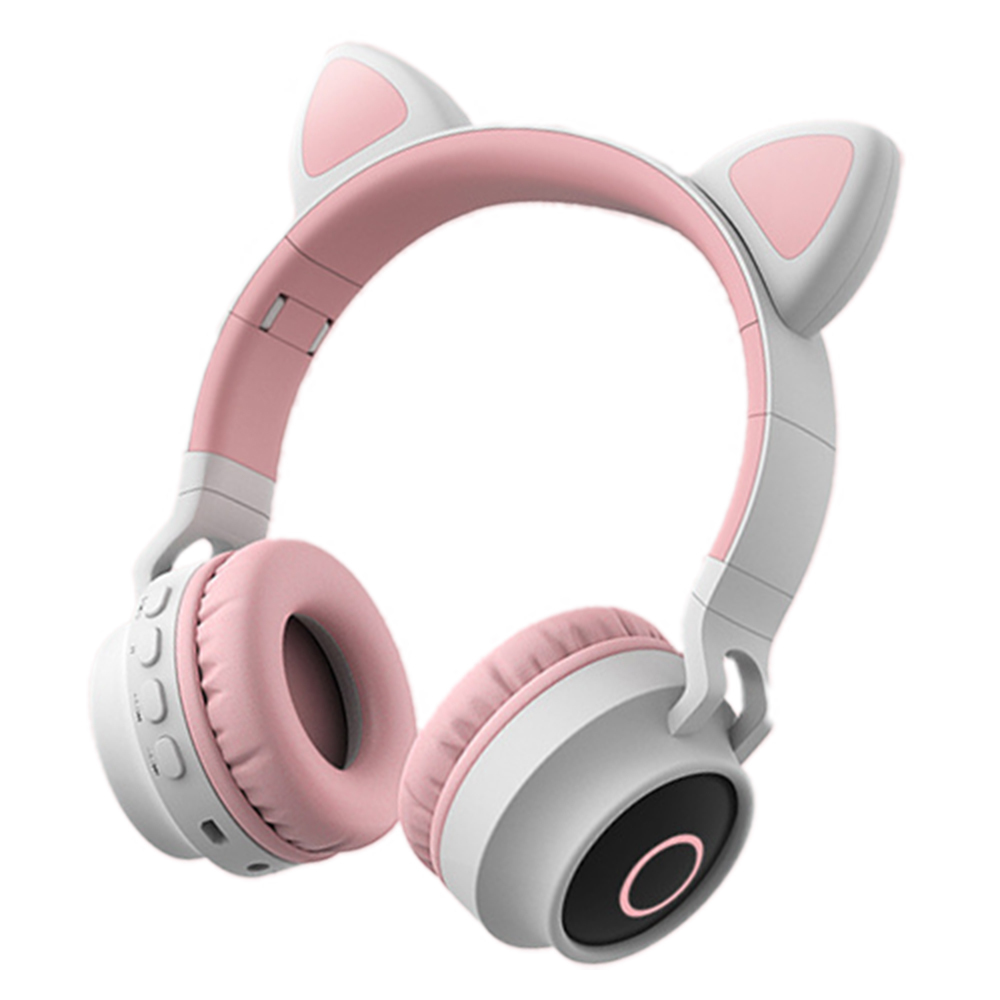 ワイヤレスヘッドホン ヘッドフォン Bluetooth5.0 LED付き ネコ耳