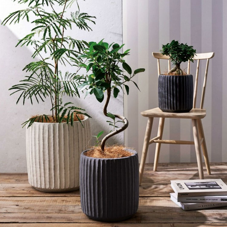 植木鉢 おしゃれ グラスファイバー バーチカルポット UN256-295 9.5号