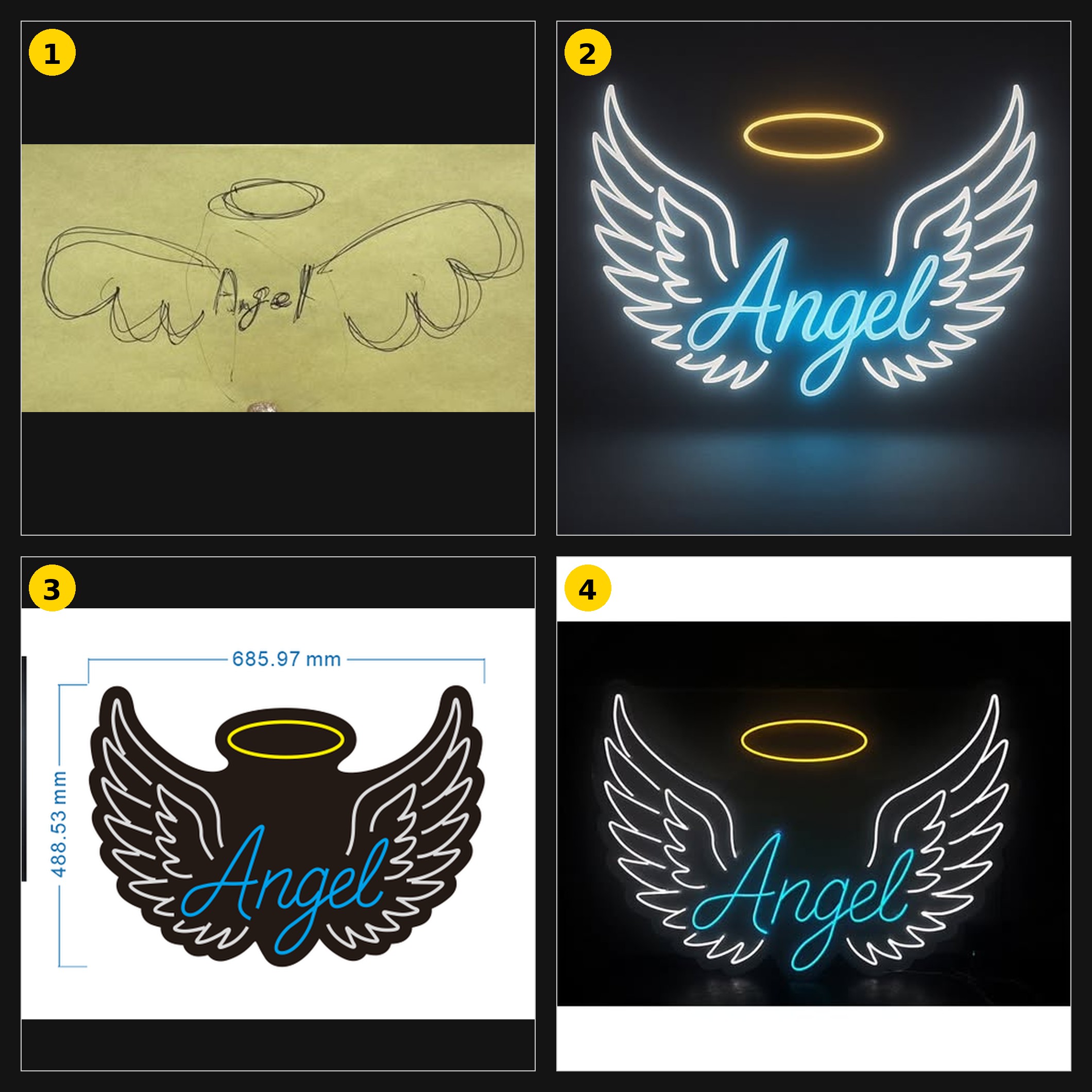 製造専用ページ LED ガラスネオンサイン オーダーメイド オリジナル