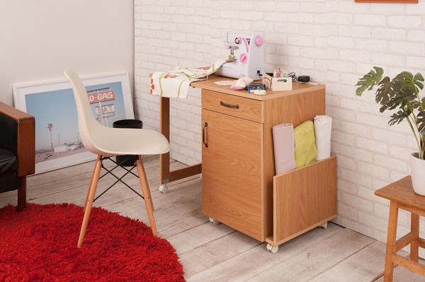 テーブル アイロン ミシン 台 机 折り畳み 作業台 引き出し 収納