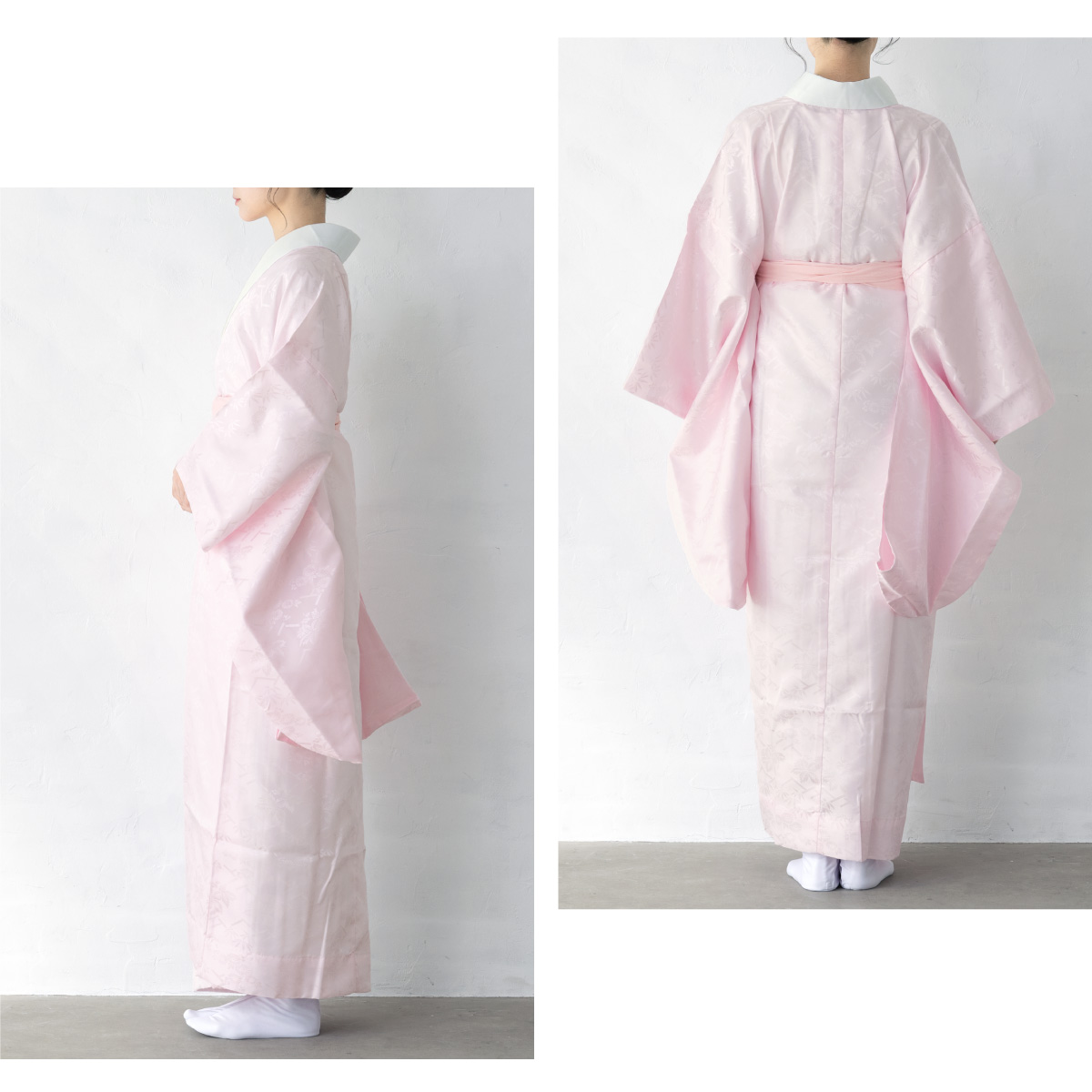 SOUBIEN（創美苑） 二尺袖 長襦袢 洗える 袴用 女性用 桜色 桃色