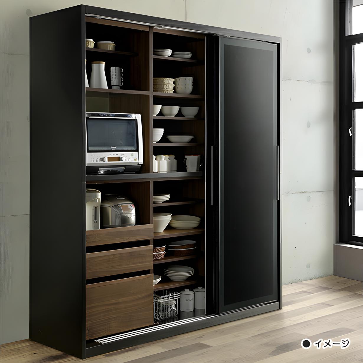 食器棚 レンジ台 キッチンボード 幅182cm 182cm幅 レンジラック カップ