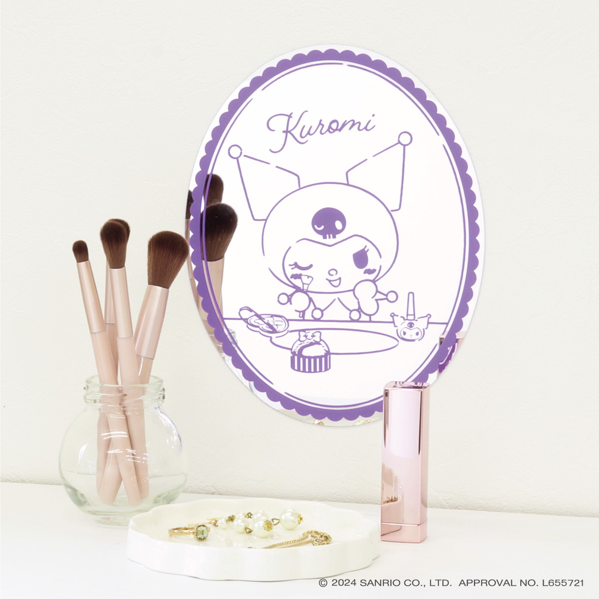 壁掛け鏡 ウォールミラー サンリオキャラクターズ ココニモミラー