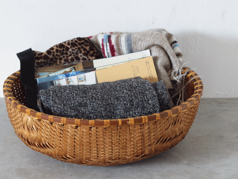竹ざる バスケット 大きい おしゃれ 浅型 収納 天然素材 荷物入れ
