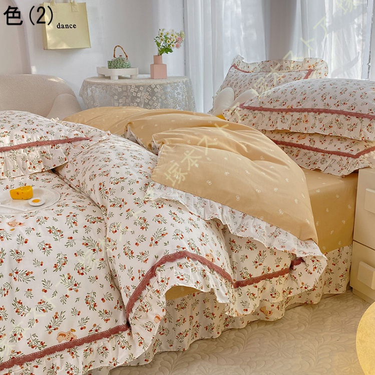布団カバーセット 4点セット 3点セット 寝具カバーセット フリル 花柄