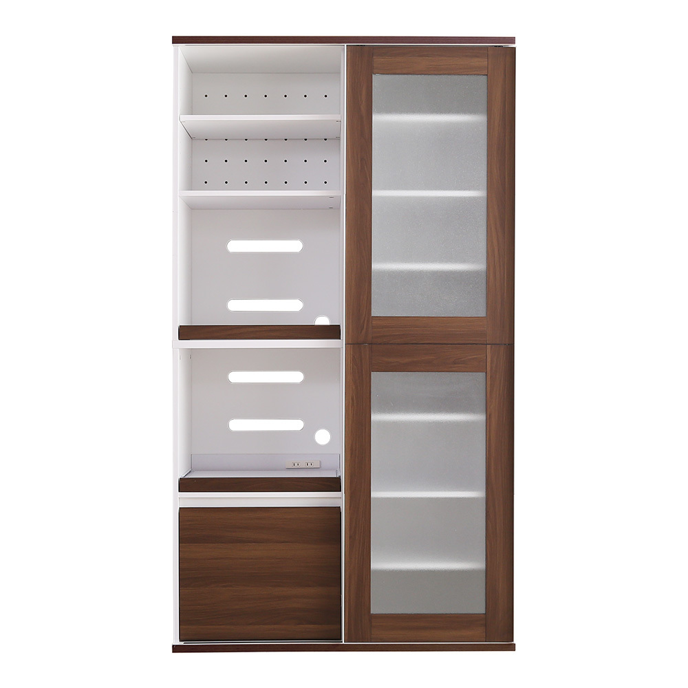 ホームテイスト（HOME taste） 食器棚 スライド扉 引き戸 幅100cm 高さ