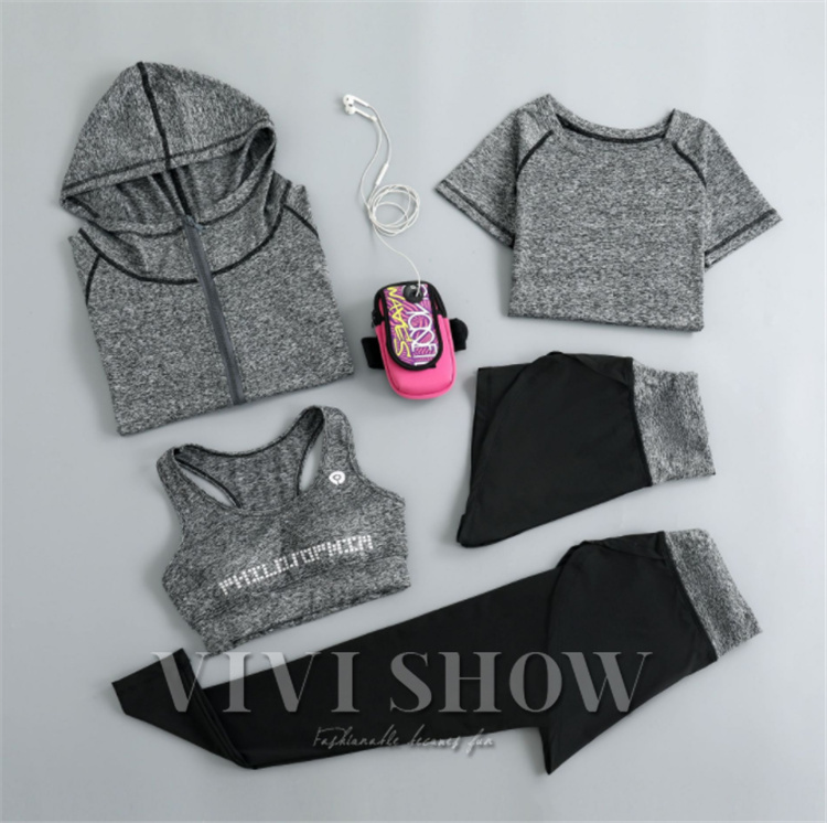 スポーツウェア レディース 5点セット ヨガウェア トレーニングウェア