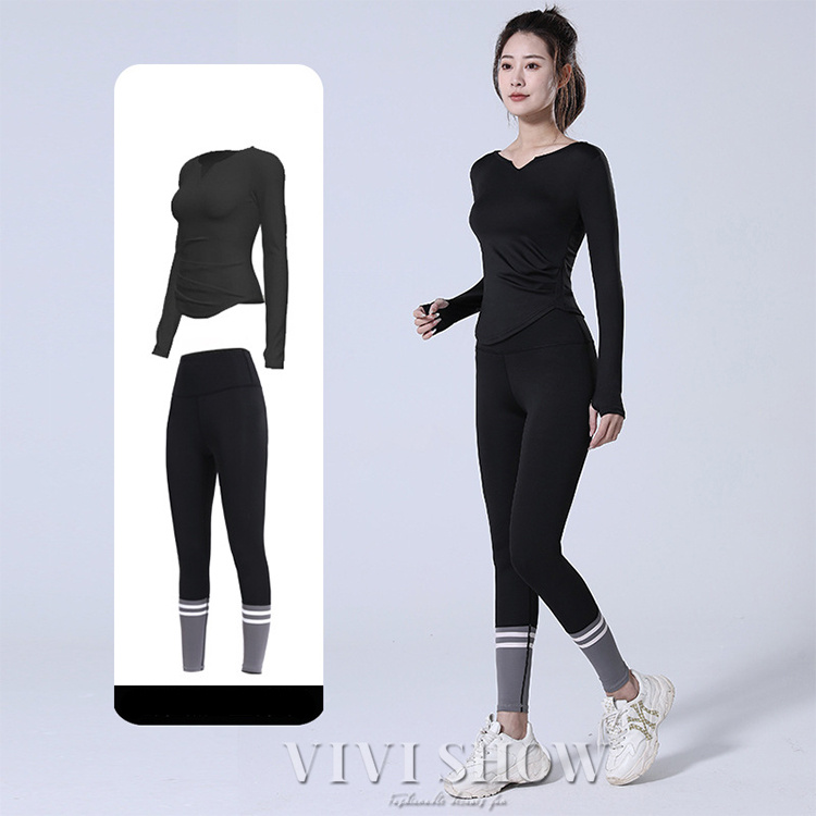 レディース ヨガウェア 上下セット 長袖 ヨガウエア 上下 セット
